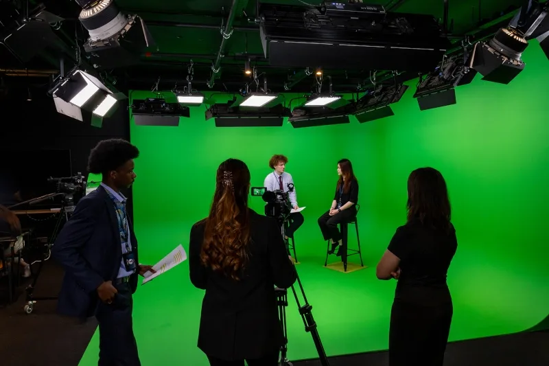 Green screen studio for livestreaming and pre-recordings